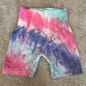 Tie-Dye Compression Workout Shorts